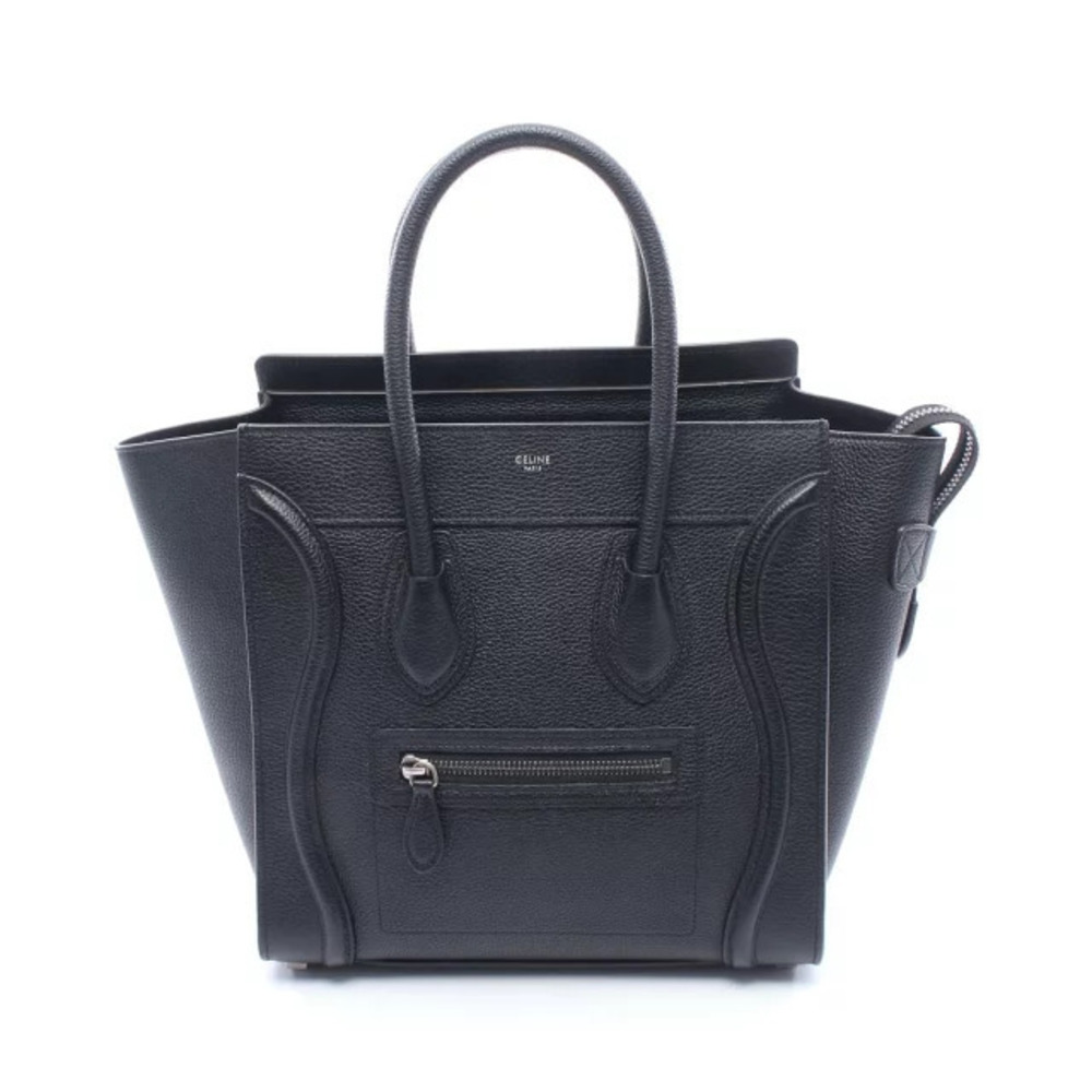 Celine Luggage Tote Shopper Handbag Leather Black